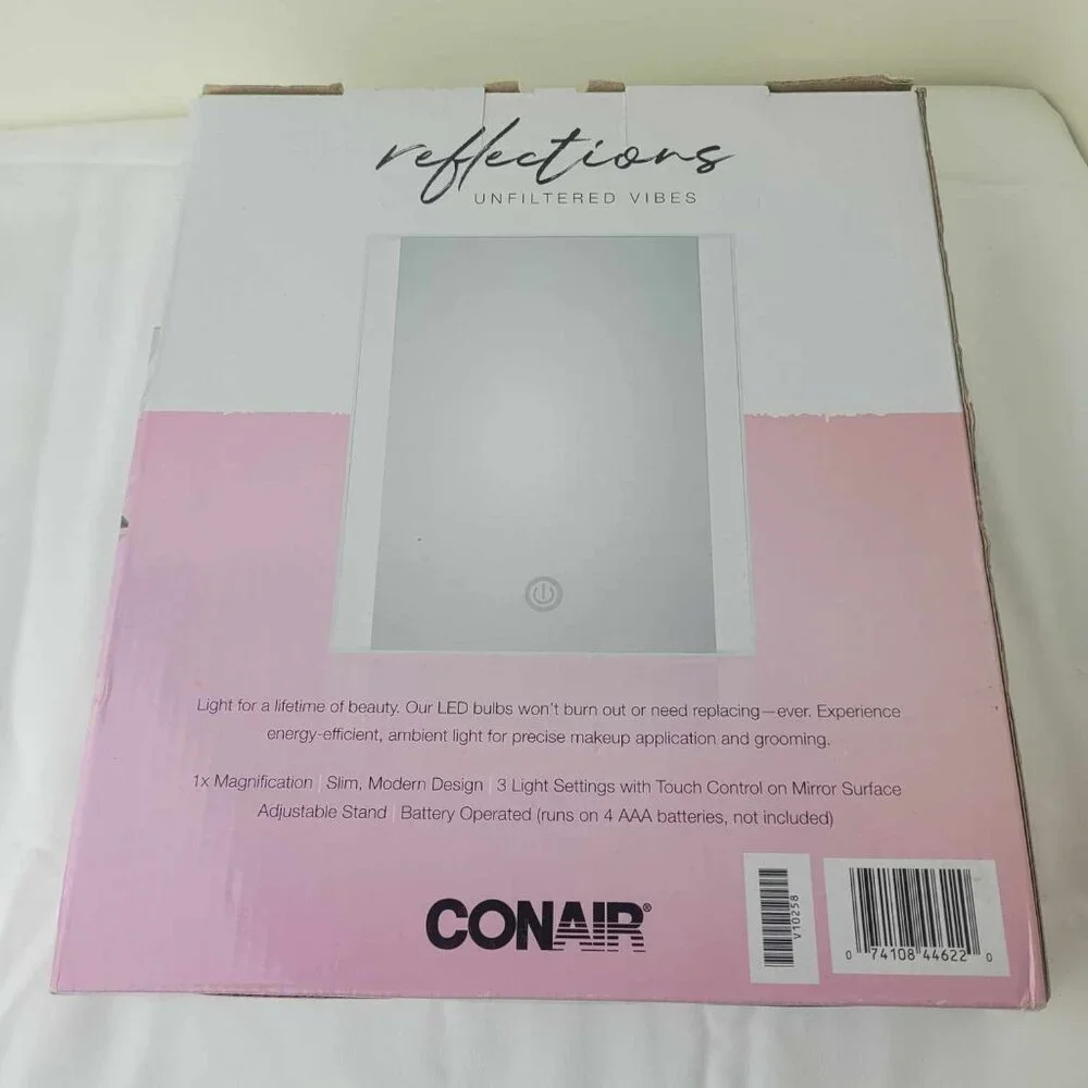New Conair Reflections Unfiltered Vibes Touch Screen Adjustable Stand Mirror Sea